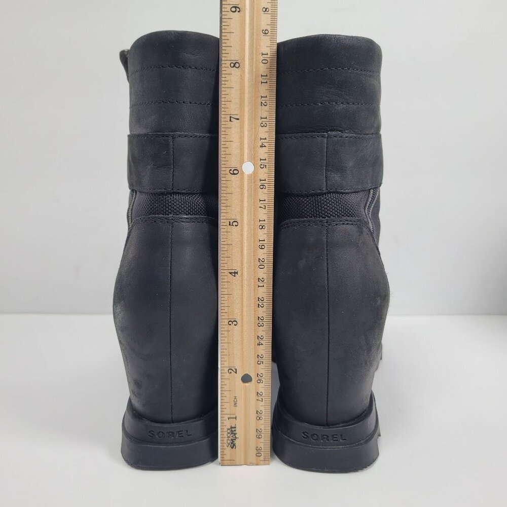 Sorel Joan of Arctic Wedge III Women's Black Boots NL4364-010 US Size 9 - Picture 9 of 10
